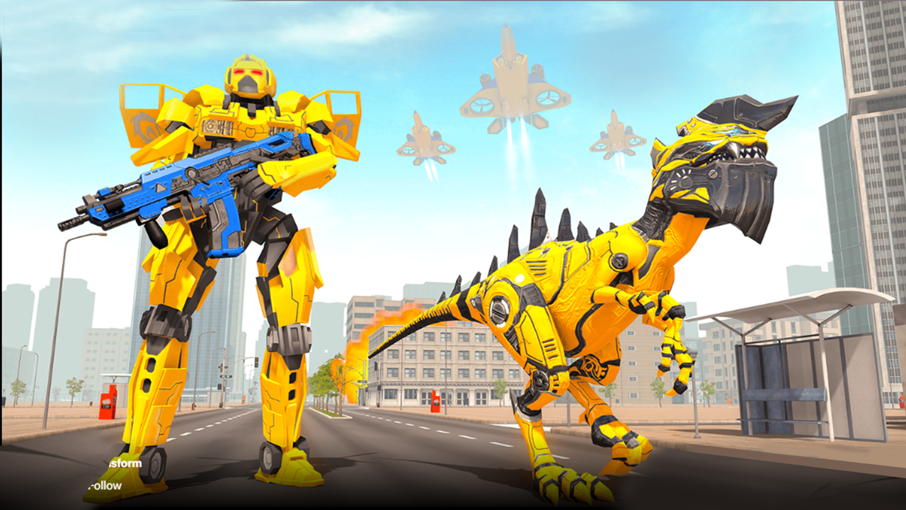 Captura de Tela do Jogo Robot Game Battle & Transform