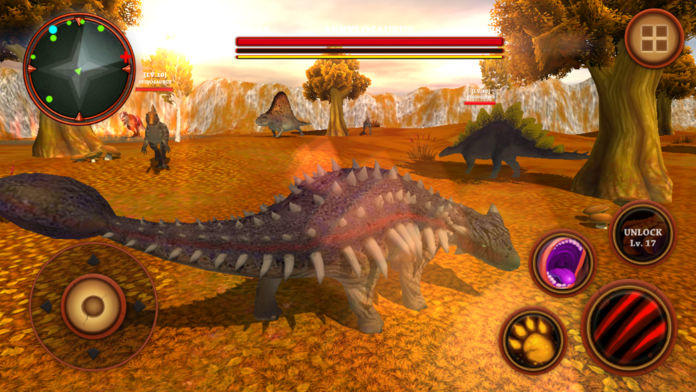 Screenshot 1 of Ankylosaurus Simulator 2017: juegos de lucha de dinosaurios 