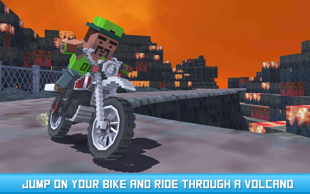 Mr. Blocky Moto Bike Driver SIM ภาพหน้าจอเกม