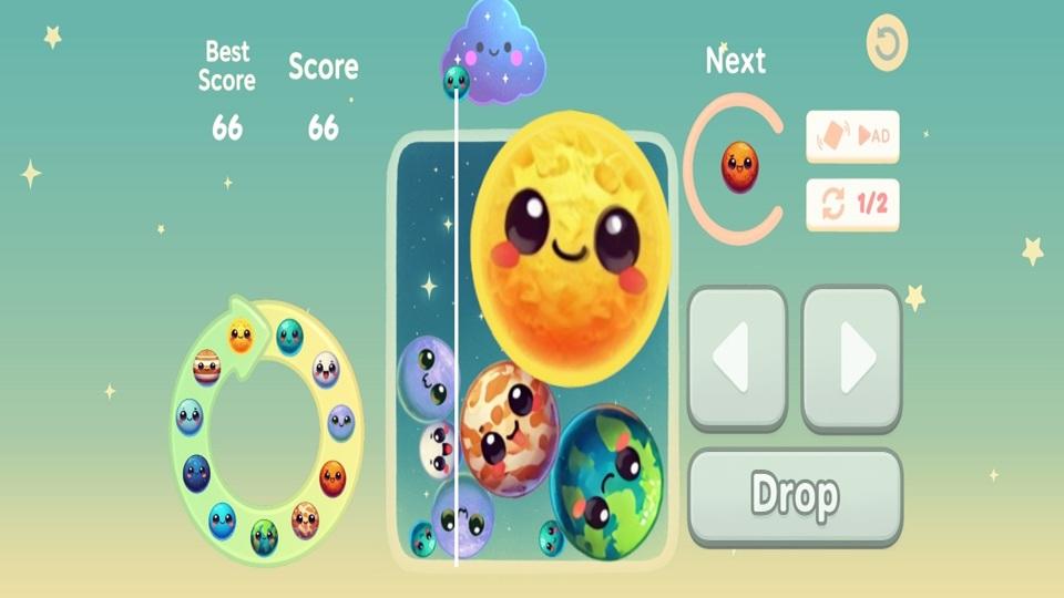 Скриншот игры 우주 게임 (Space game)