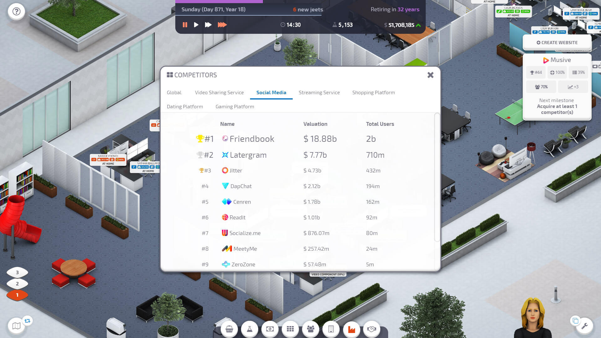 Screenshot of Startup Company
