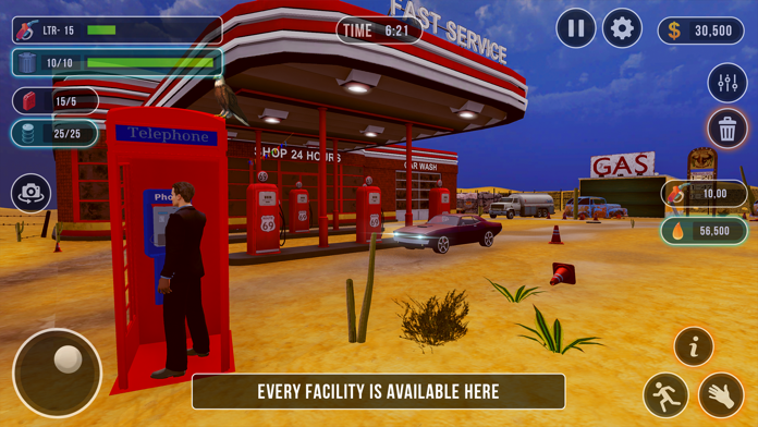 Idle Gas Station Money Game Game Screenshot