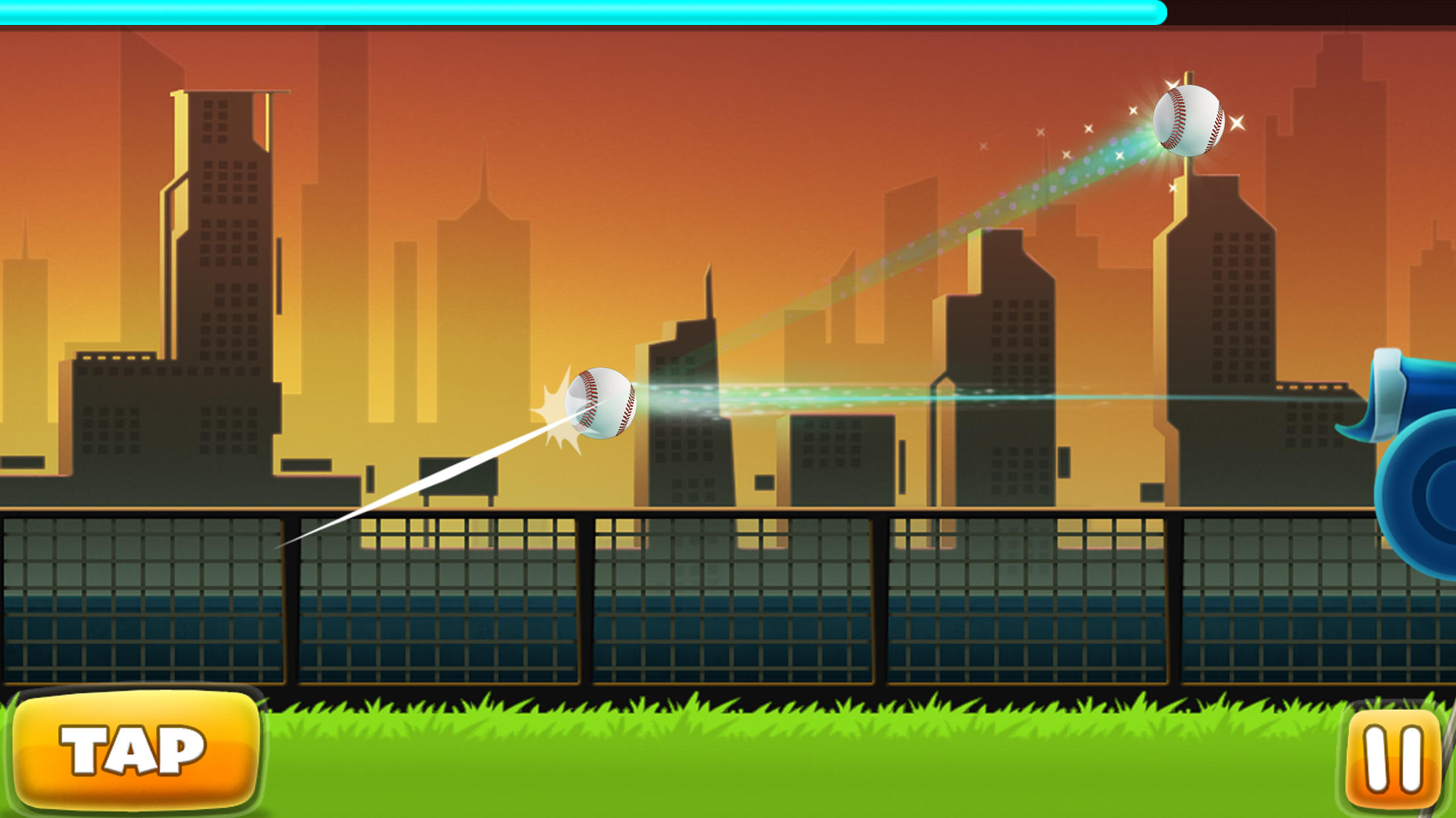 Скриншот игры Flick Baseball Super Homerun