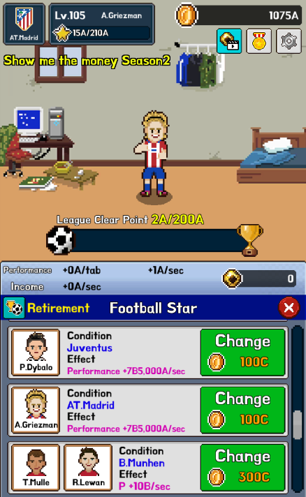 Soccer Star Clicker Game Screenshot