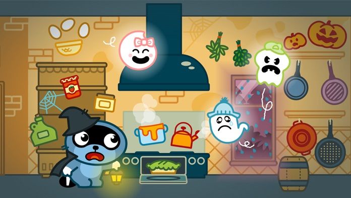 万圣节冒险Pango : 幽灵匹配游戏的孩子3-8的幽灵 ภาพหน้าจอเกม