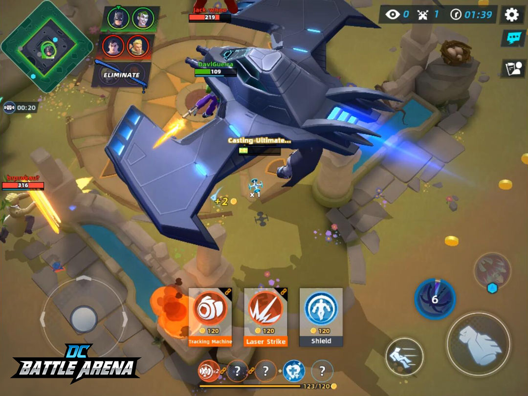 Screenshot of DC Battle Arena