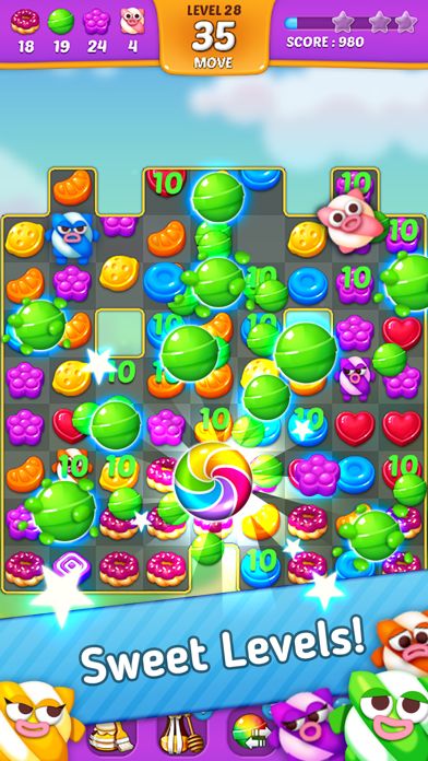 Lollipop: Sweet Taste Match3 게임 스크린 샷