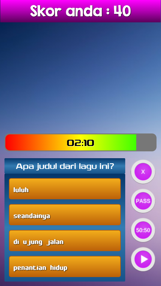 Tebak Lagu Indonesia Game Screenshot