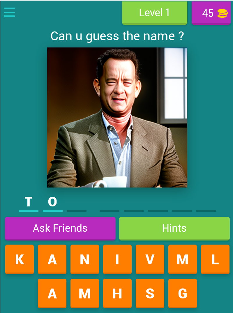 Guess the Celebrities-Quiz Game Screenshot