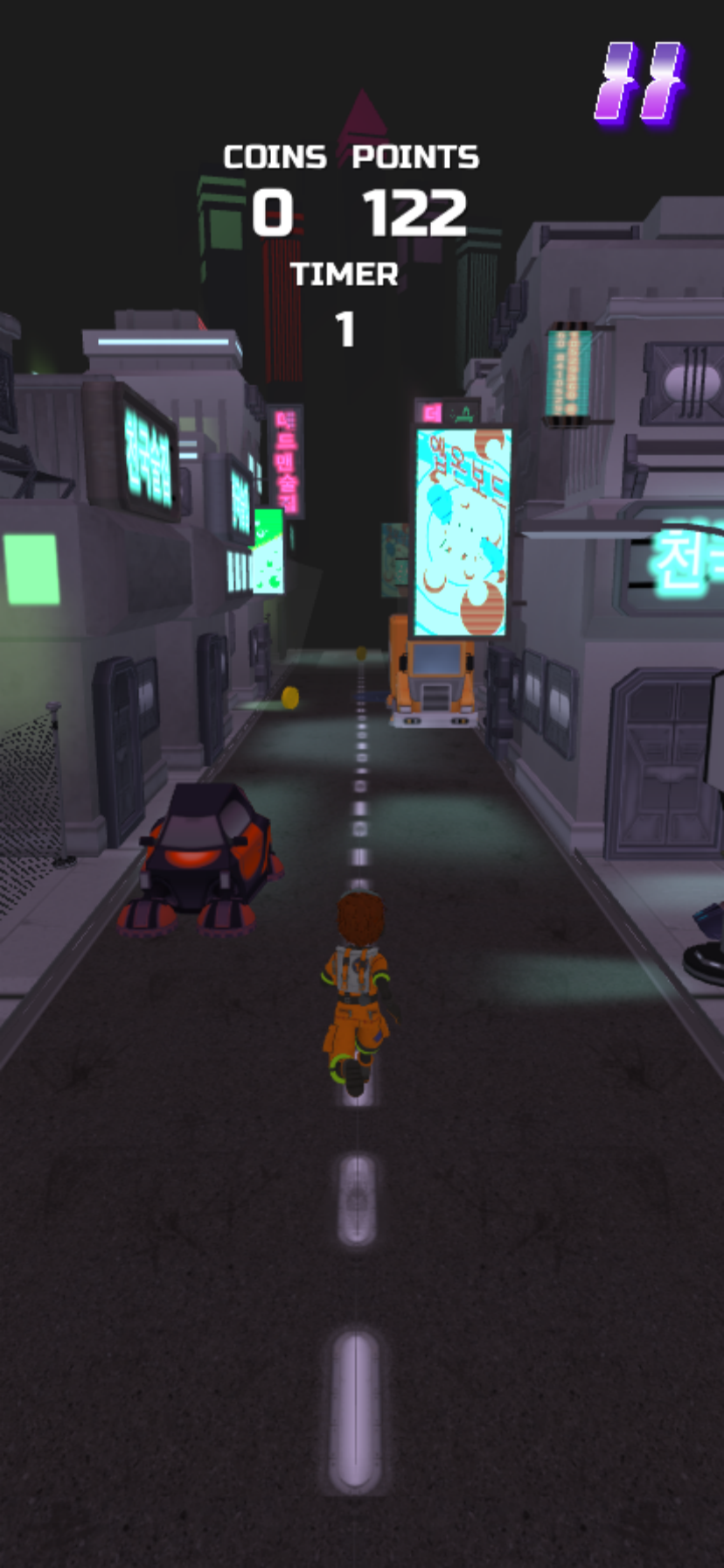 Cyber City Run Game Screenshot