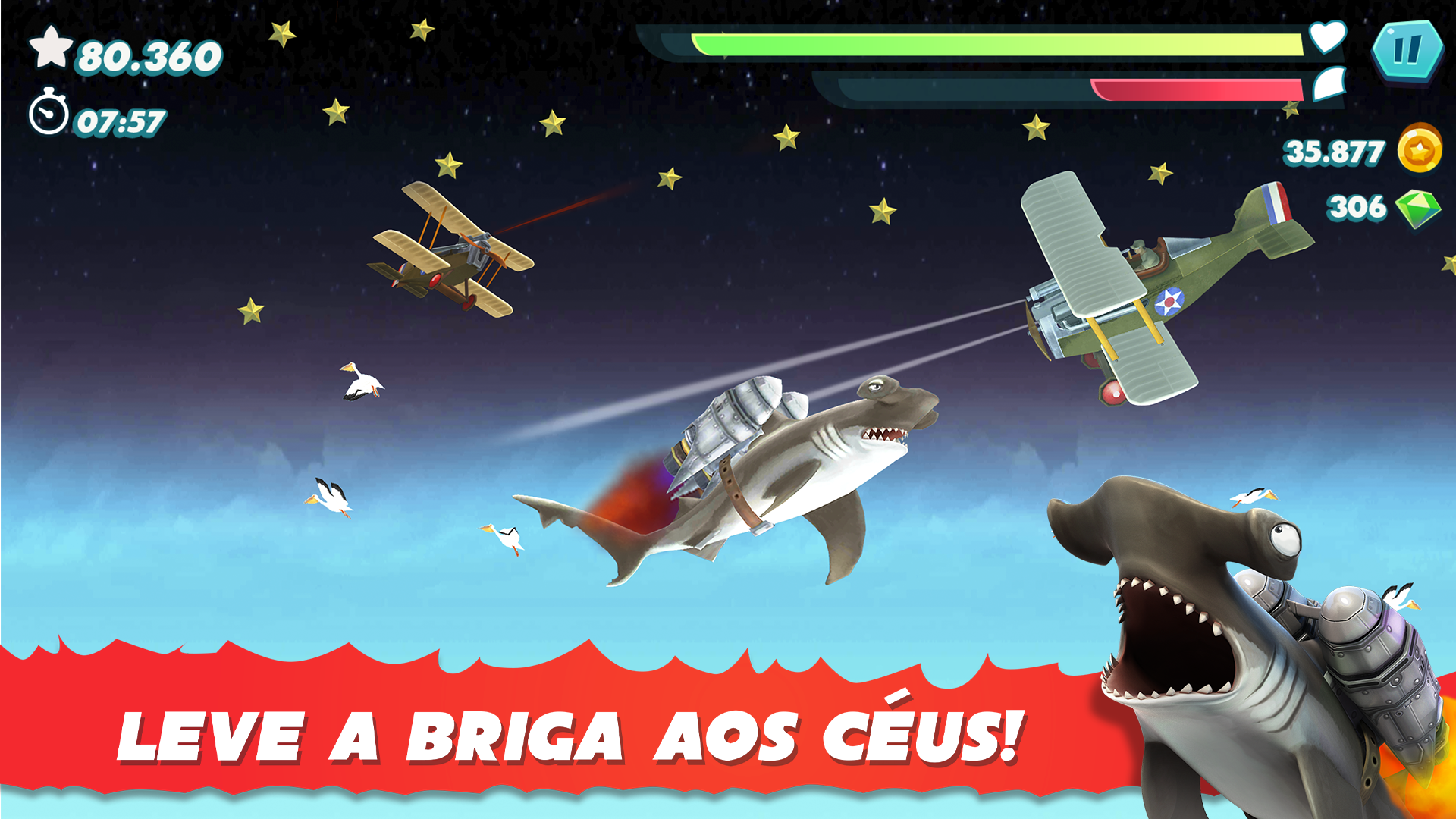 Captura de Tela do Jogo Hungry Shark Evolution: Ataque