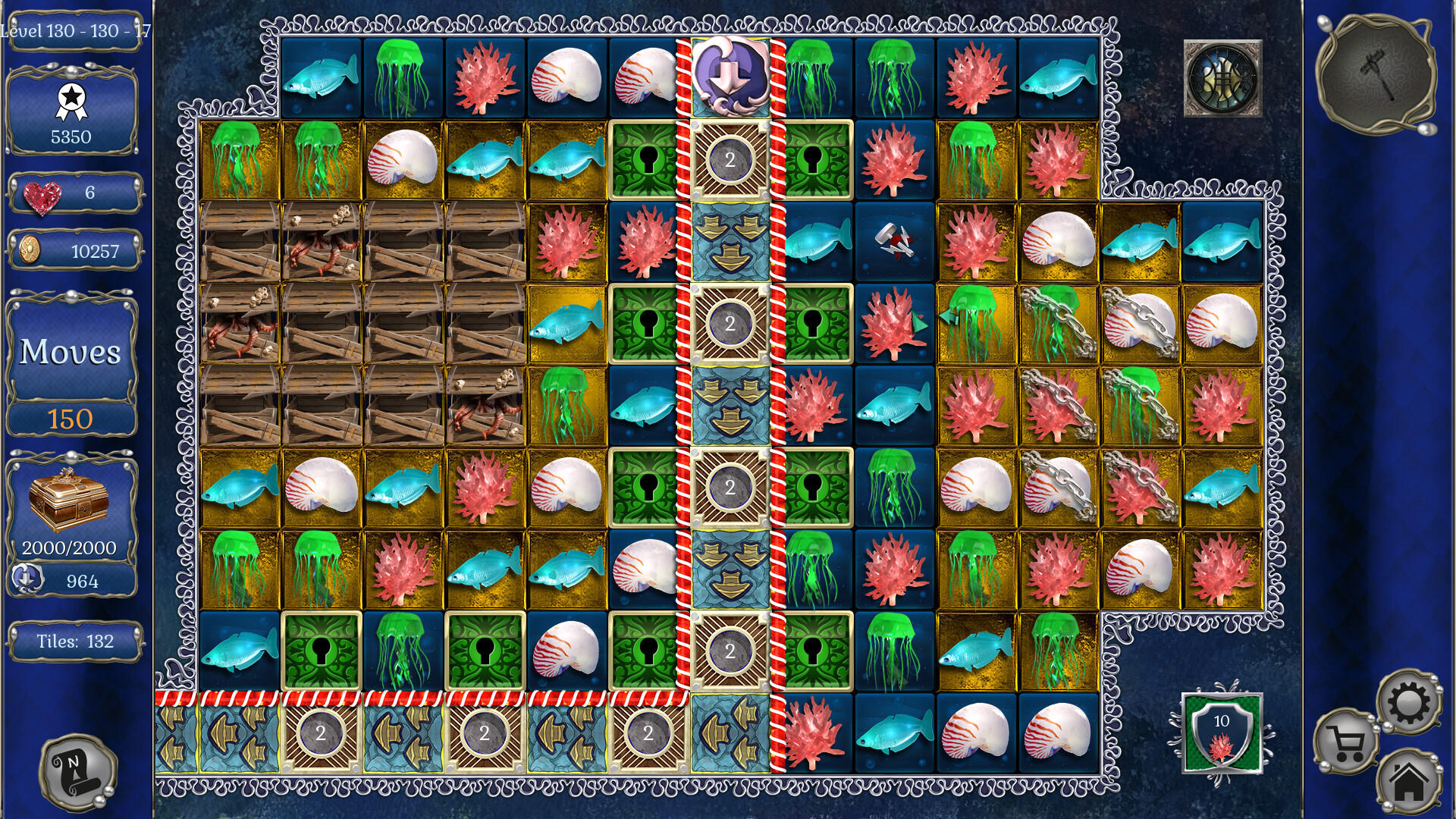 Screenshot of Jewel Match Aquascapes 2 Collector's Edition