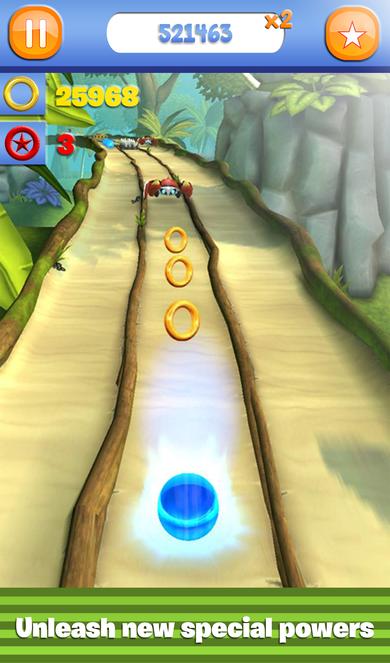 Screenshot 1 of The Adventures of Sonic in Jungle Dash 3D 