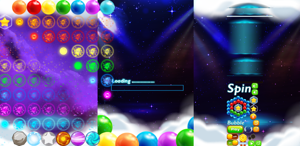 Screenshot of the video of Bubble Spin Master