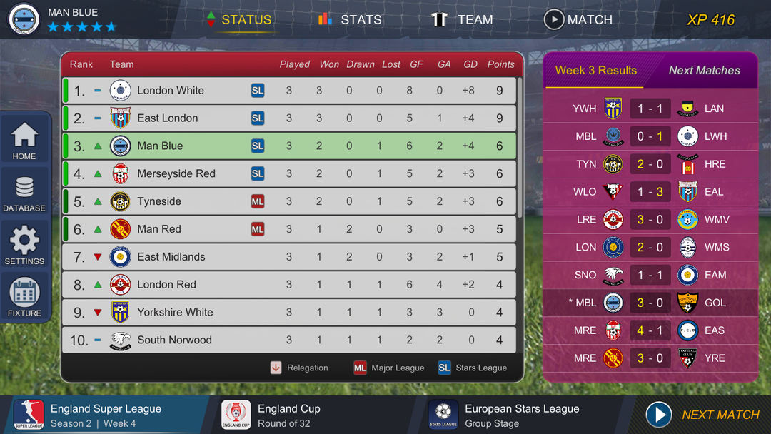 Pro League Soccer screenshot game