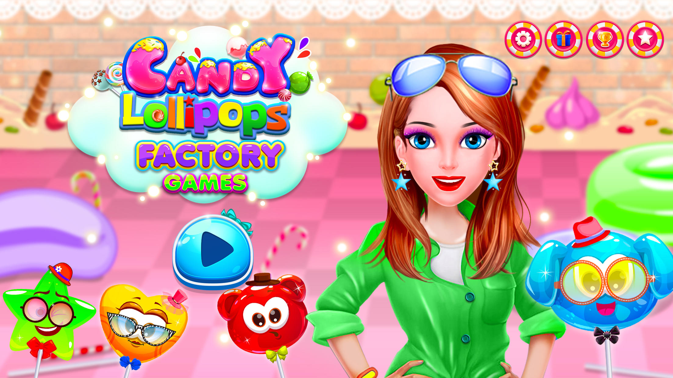 Candy Lollipops Factory Games Game Screenshot