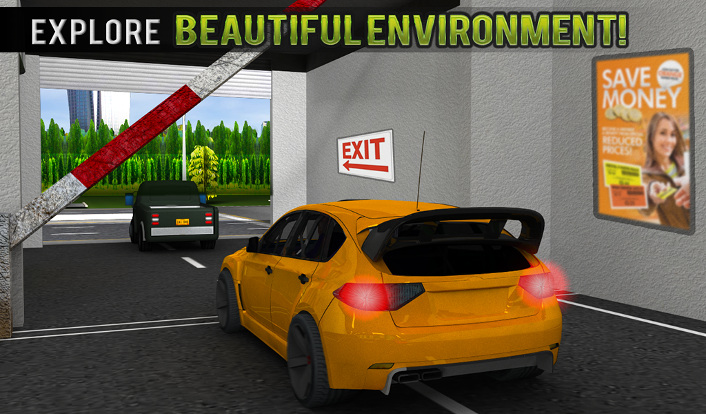 Shopping Mall Car Driving Game Game Screenshot