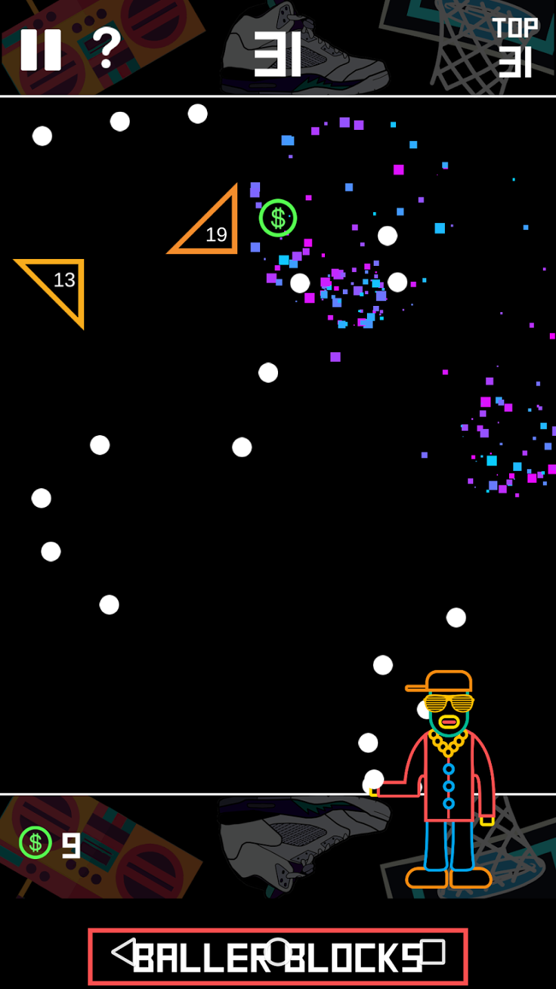 Baller Blocks - Swag & Ballz Game Screenshot