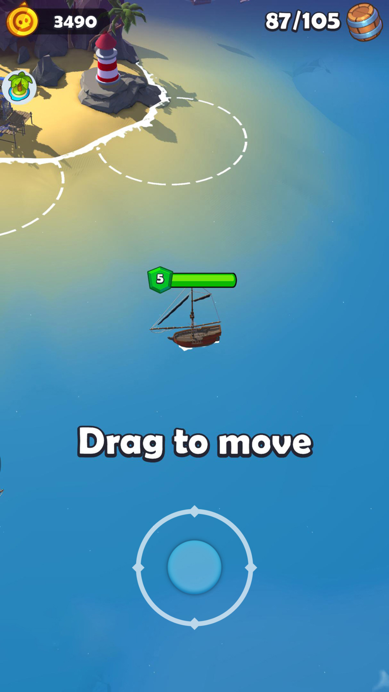 Screenshot 1 of Pirate Raid - Batalha Naval 1.29.0