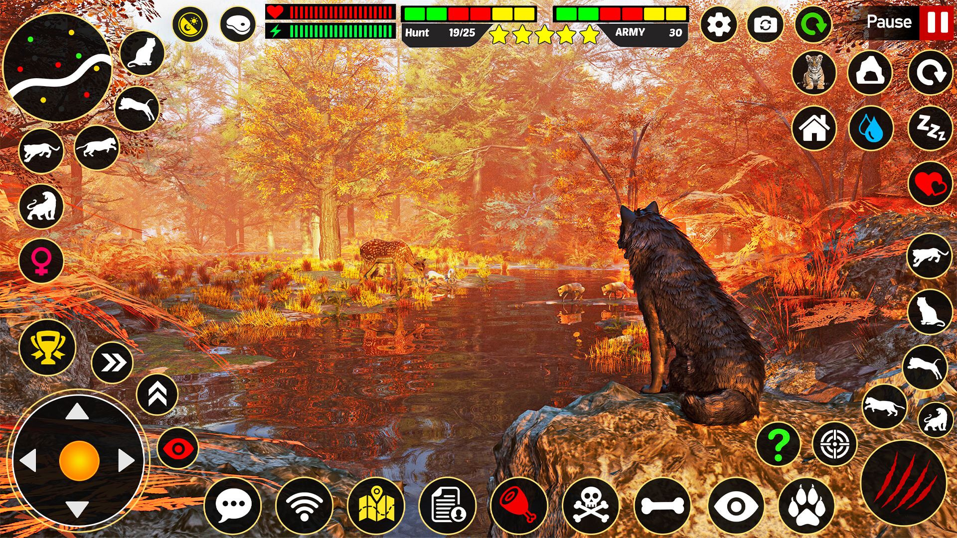 Screenshot of Wild Wolf Family Simulator