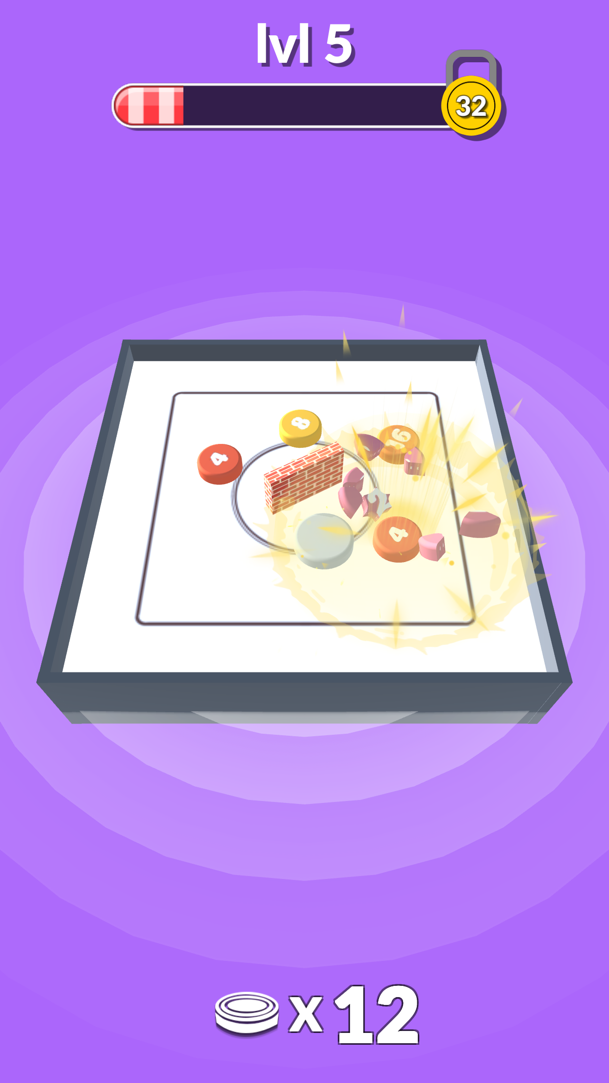 2048 Merge Pool Game Screenshot