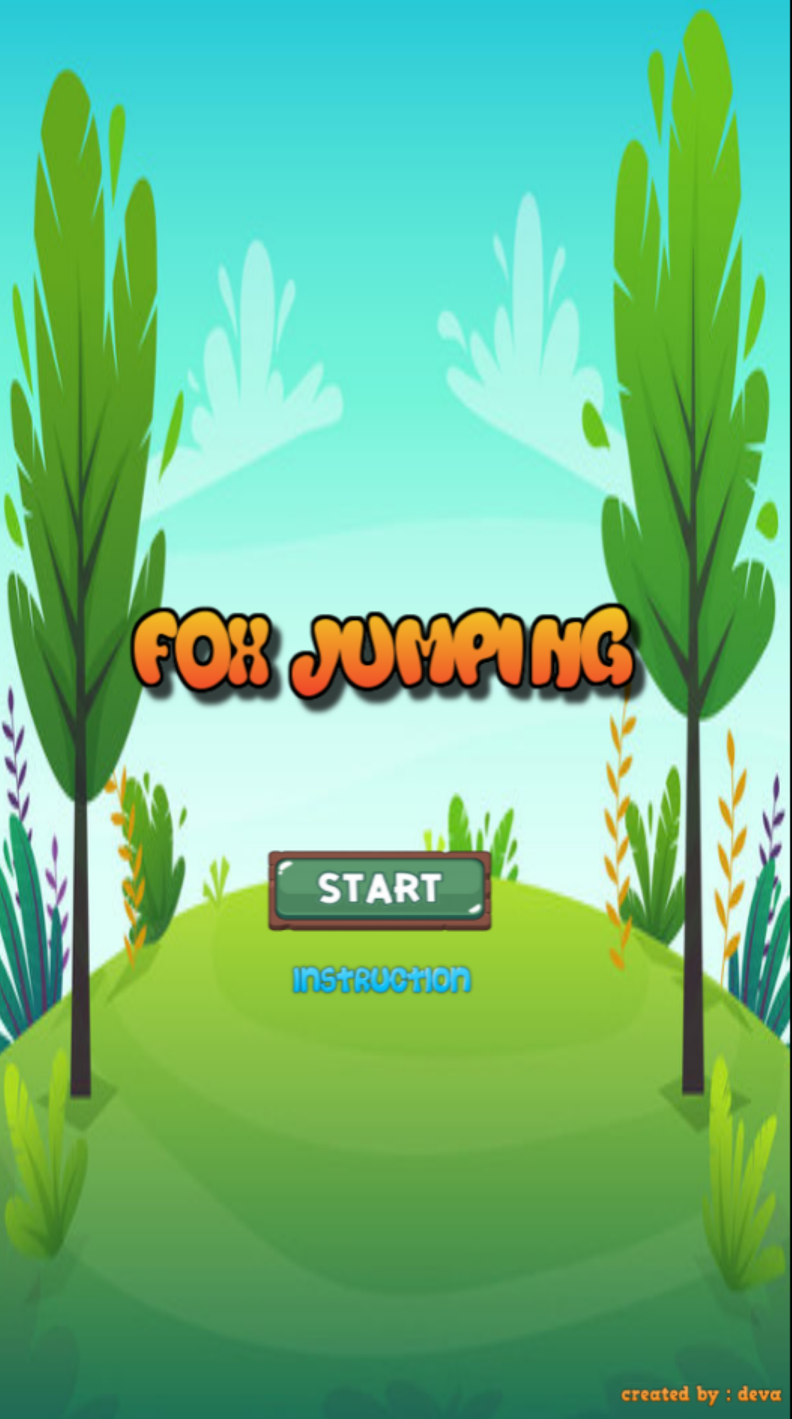 Captura de Tela do Jogo Fox Jumping - By Deva