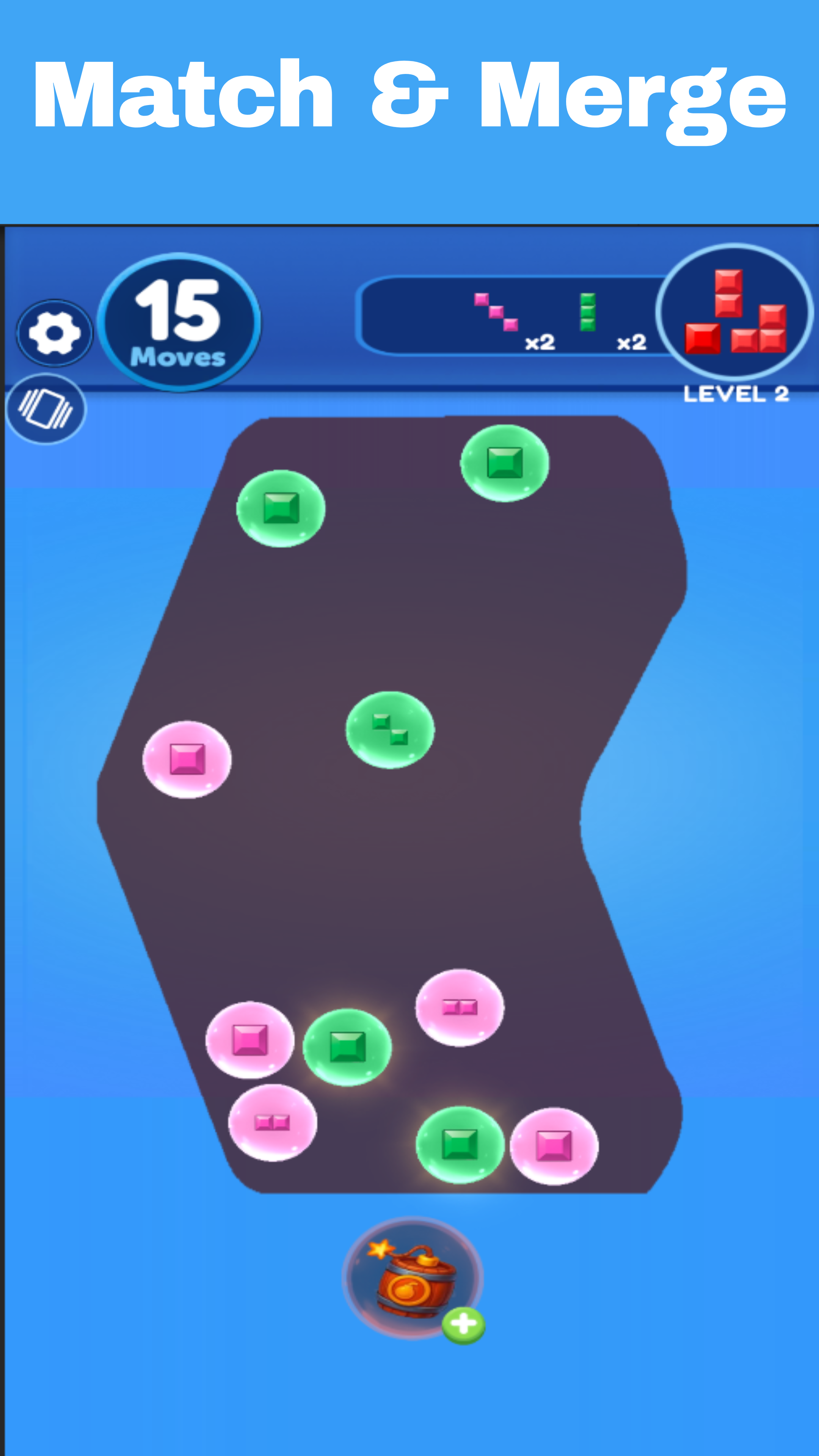 Color Block Bubble Merge Game Screenshot