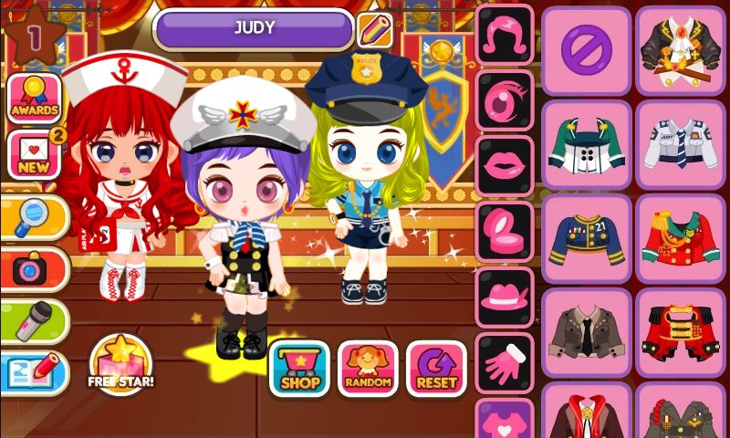 Screenshot of Fashion Judy: Uniform style