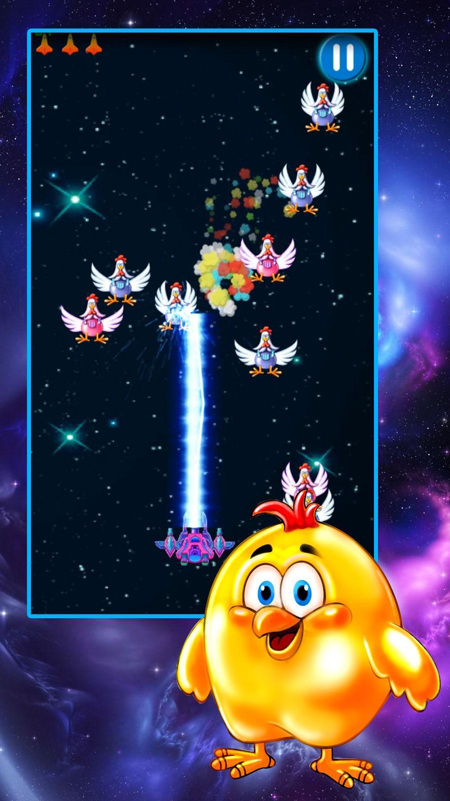 Chicken Shooter: Galaxy Attack Game Screenshot