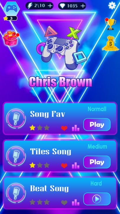 Chris Brown Music Tiles Hop Game Screenshot