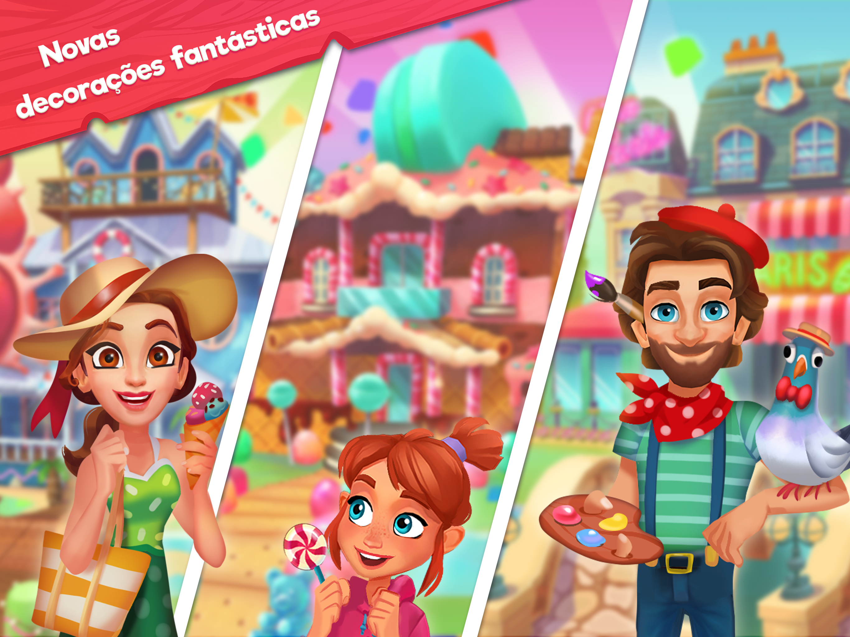 Captura de Tela do Jogo Delicious B&B: Decor & Match 3