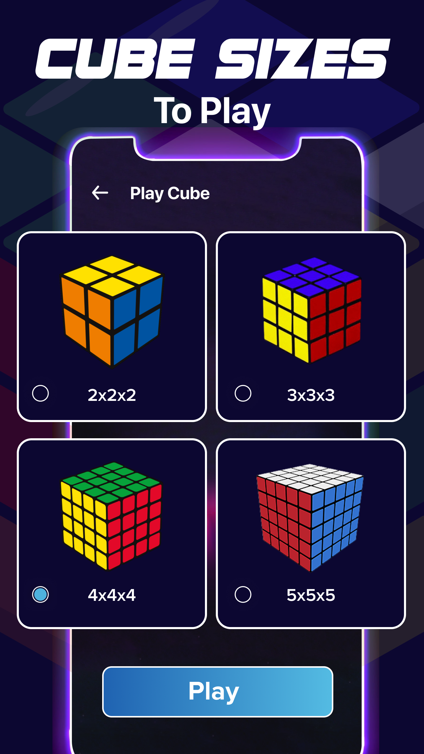 Screenshot of Rubik's Cube Puzzle Solver app