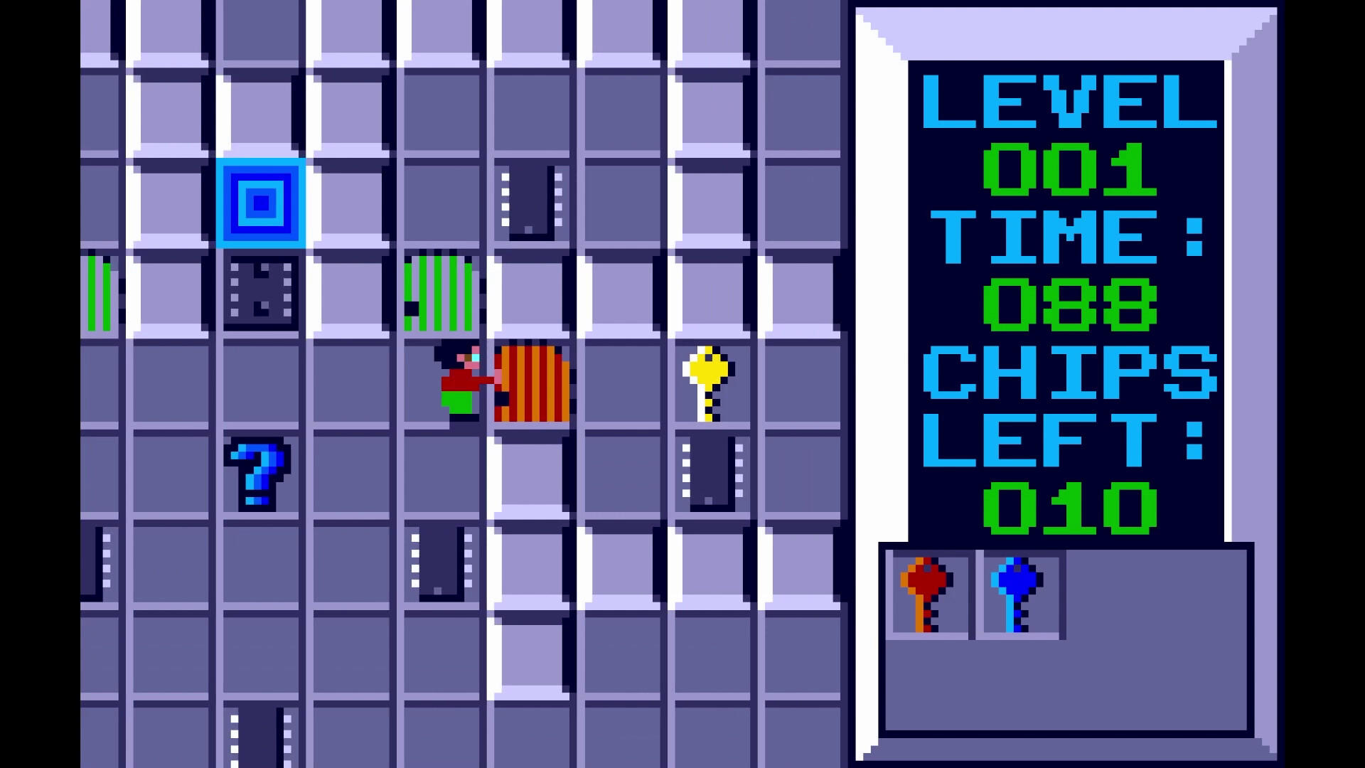 Screenshot of Chip's Challenge (Amiga/C64/Lynx/Mega Drive/SNES/Spectrum)