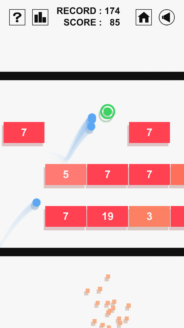 Bounce Brick Breaker Game Screenshot