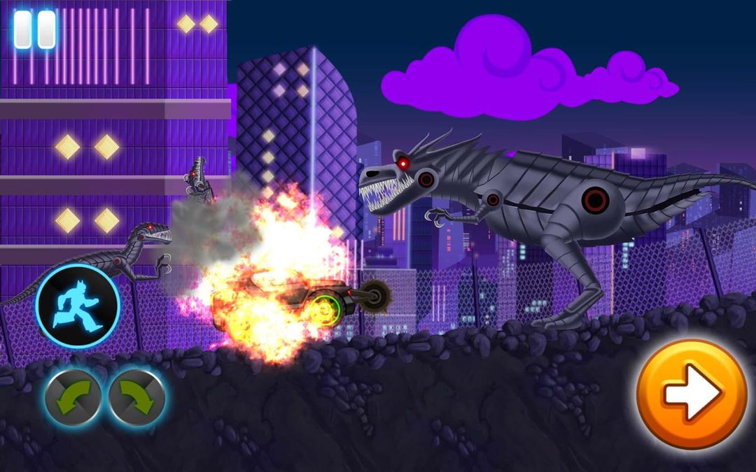 Dino Robot Wars: City Driving and Shooting Game 게임 스크린 샷