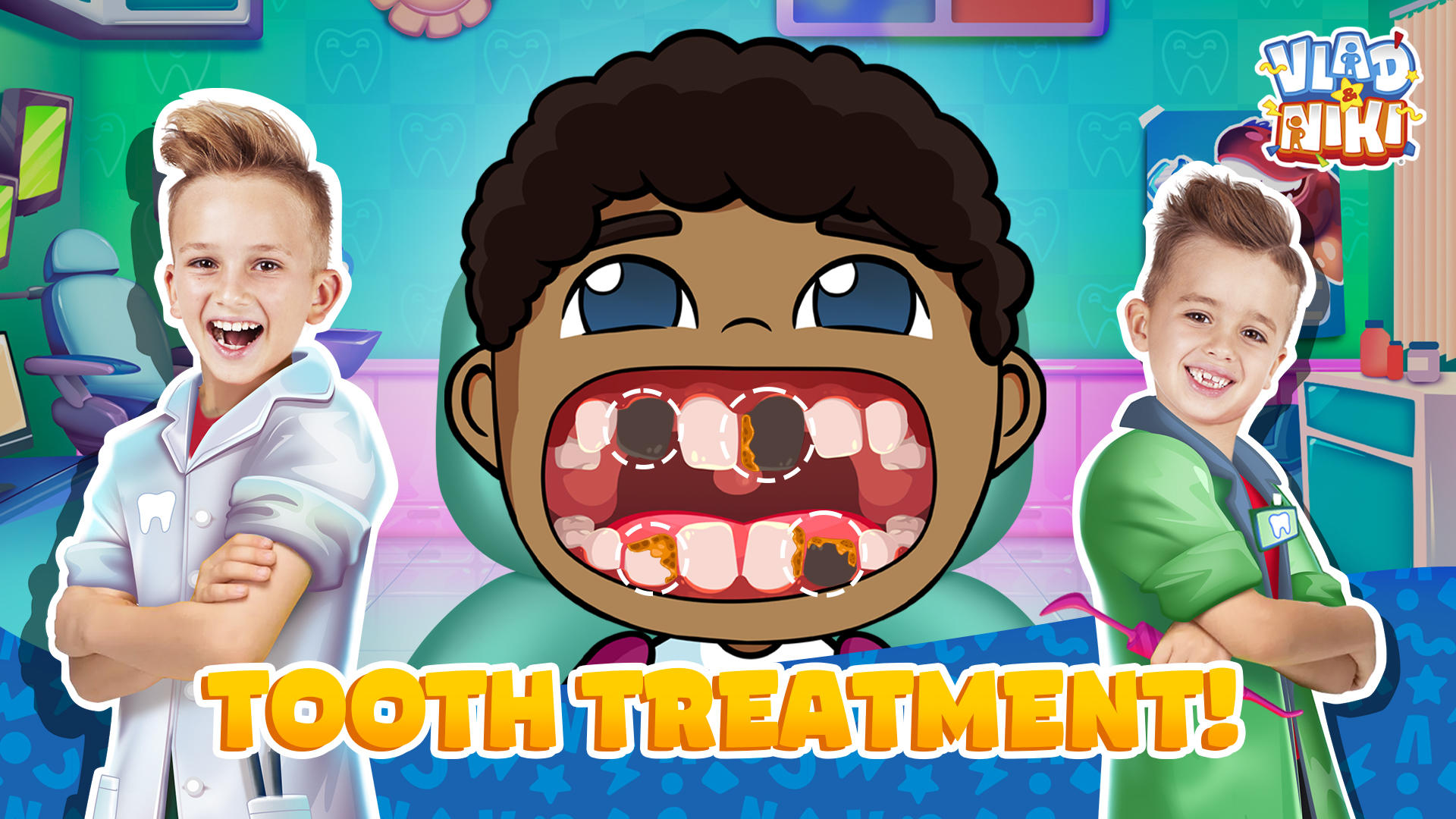 Vlad and Niki: Kids Dentist Game Screenshot