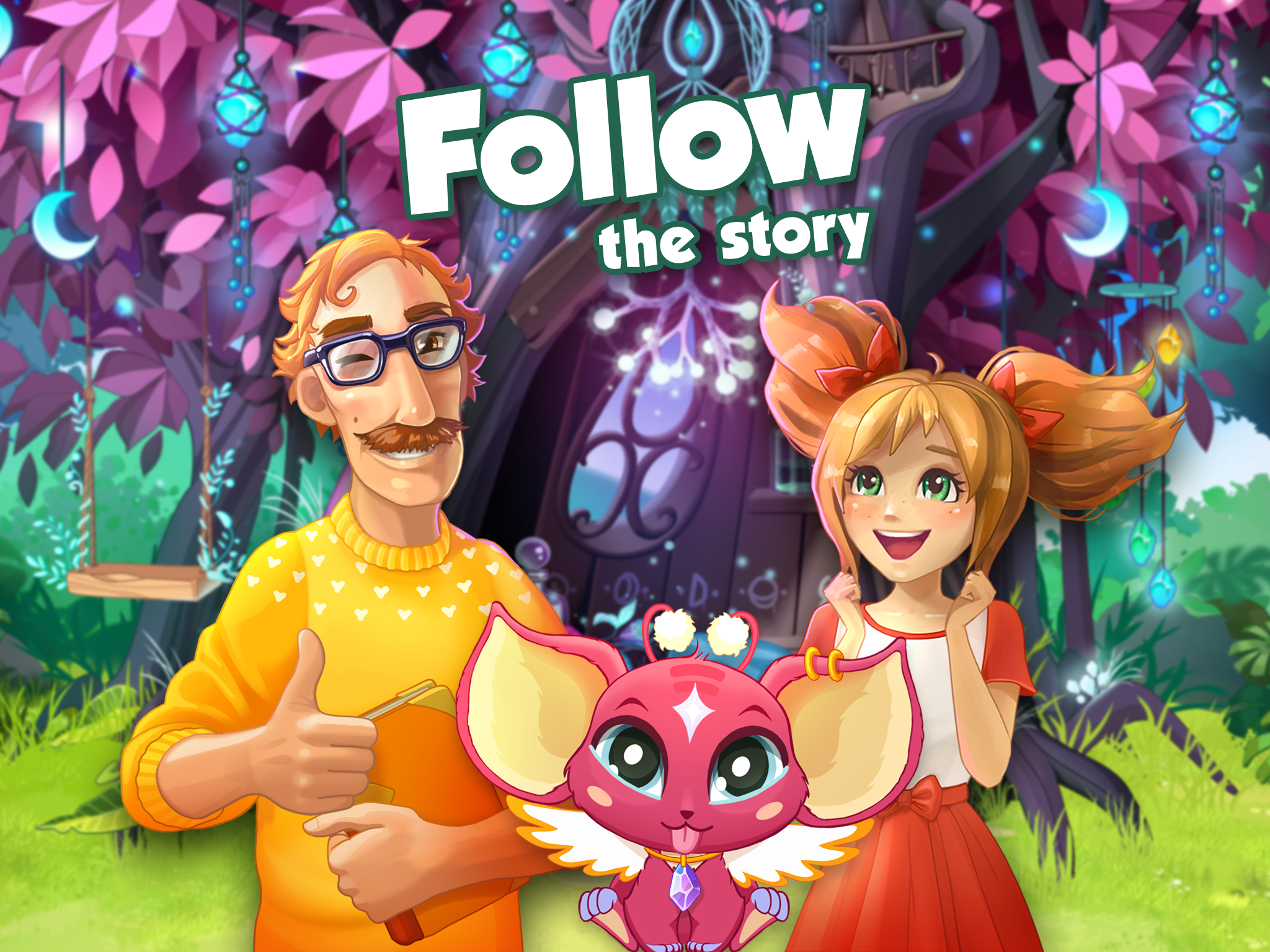 Bloomberry match-3 story. Merg Game Screenshot