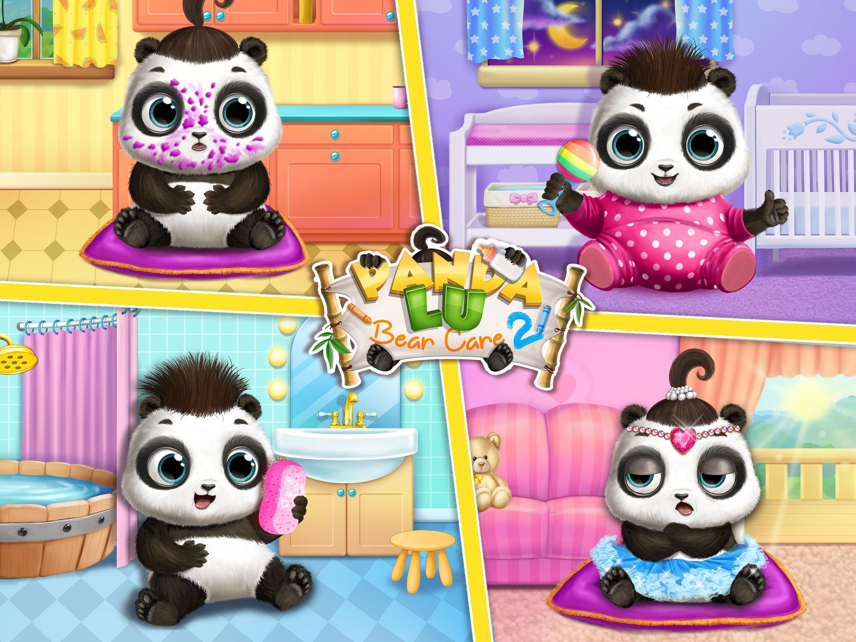 Cuplikan Layar Game Panda Lu Baby Bear Care 2