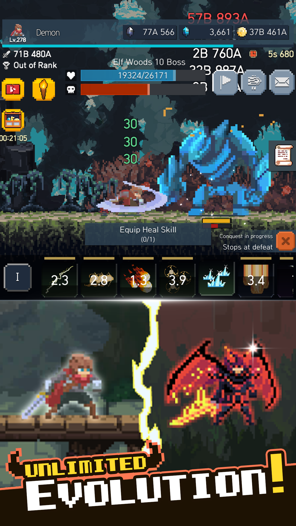 The Demonized: Idle RPG Game Screenshot