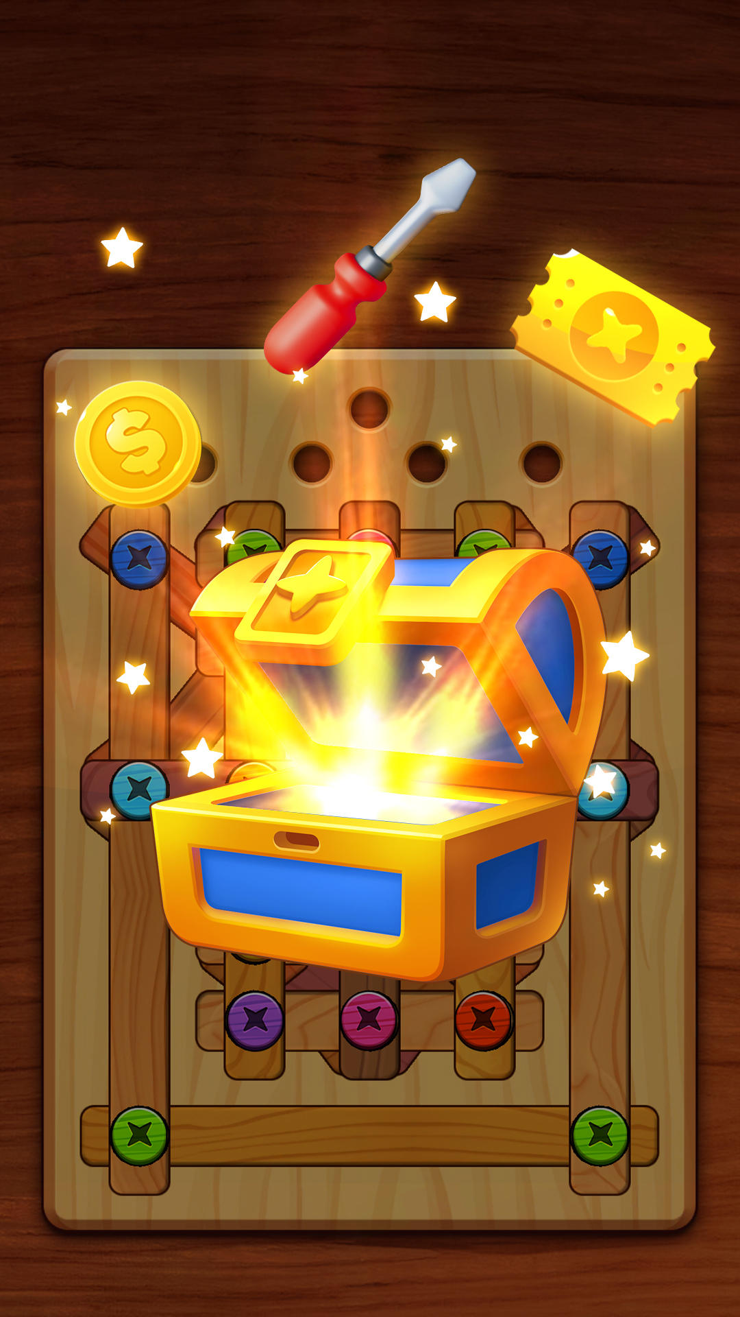 Color Wood Screw Game Screenshot