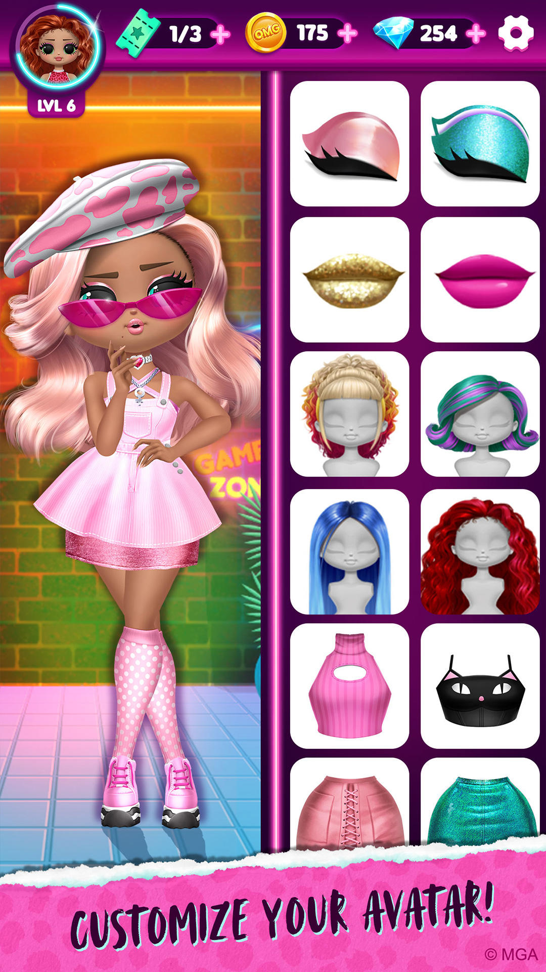 Cuplikan Layar Game LOL Surprise! OMG Fashion Club