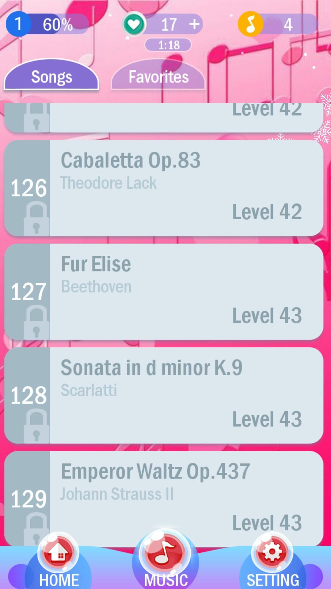 Pink Piano Tiles 2018 Game Screenshot