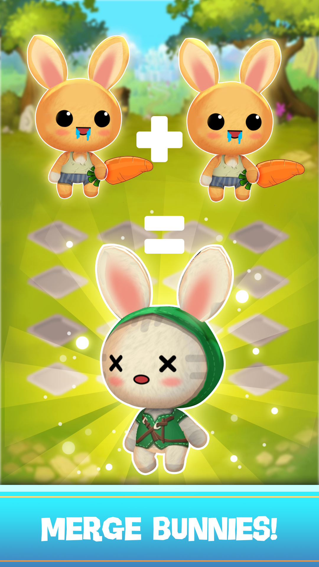 Merge Bunnies: Idle Evolution ゲームのスクリーンショット