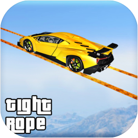 Longest Tightrope Mega Ramp Car Racing Stunts Game