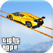 Pinakamahabang Tightrope Mega Ramp Car Racing Stunts Game