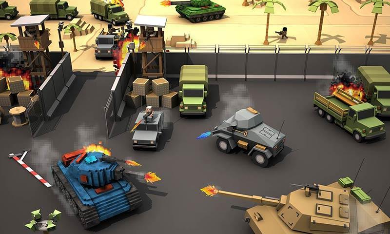 Captura de Tela do Jogo Blocky Battlefield Extreme