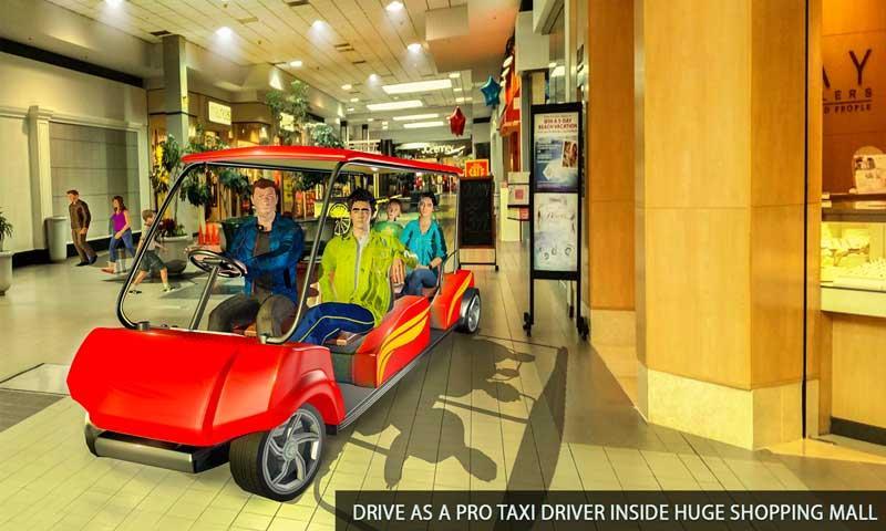 Captura de Tela do Jogo Shopping Mall Taxi Simulator : Taxi Driving Games