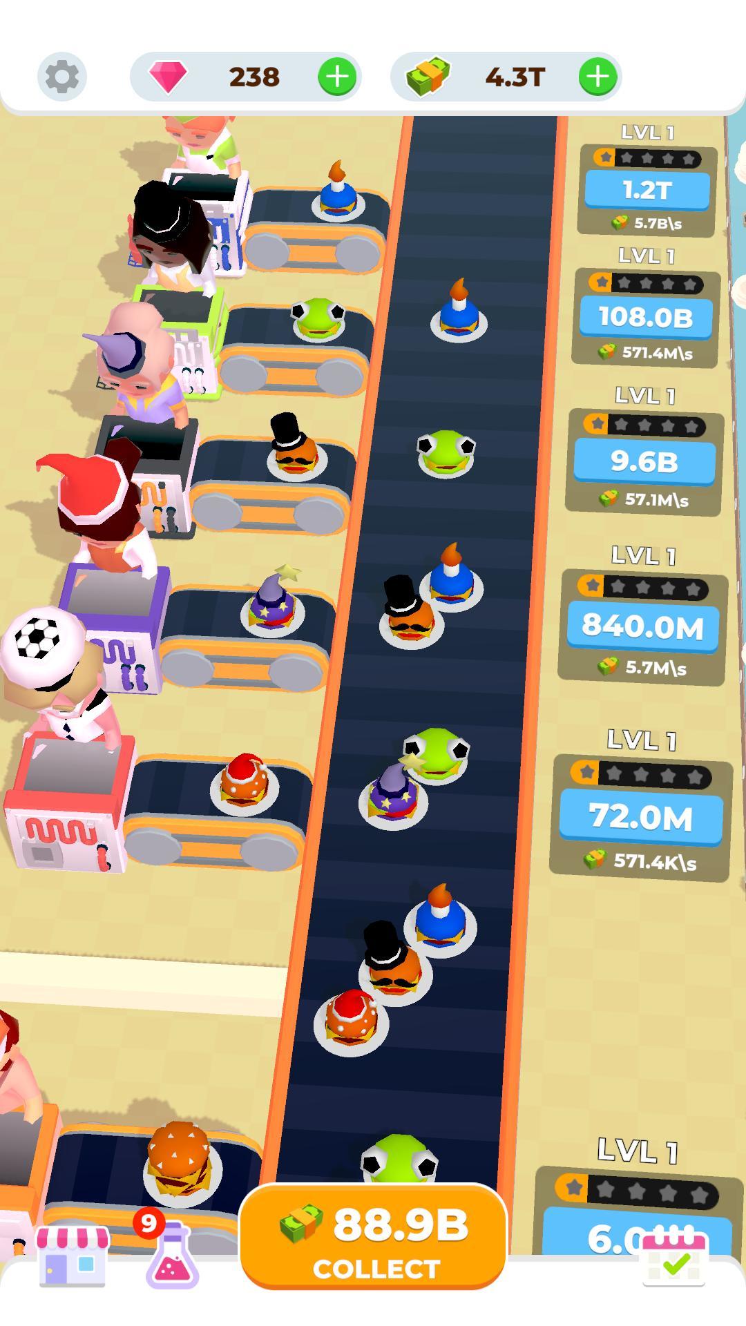 Burger Inc: Idle Factory Game Game Screenshot