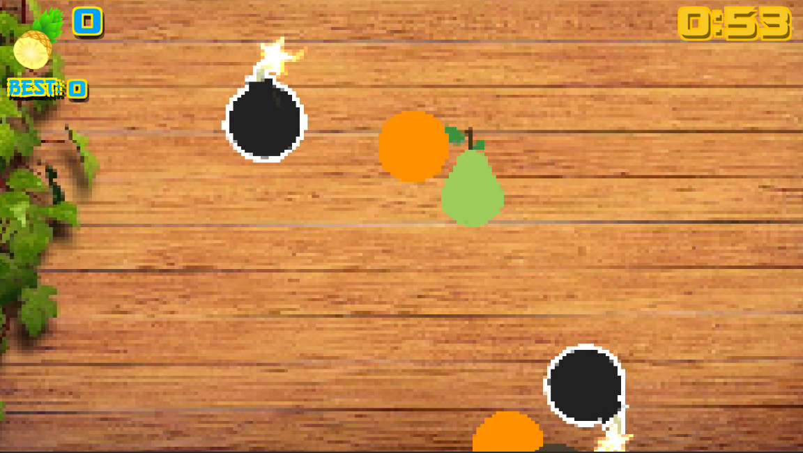 Pixel Fruit Cut Game 3D ゲームのスクリーンショット