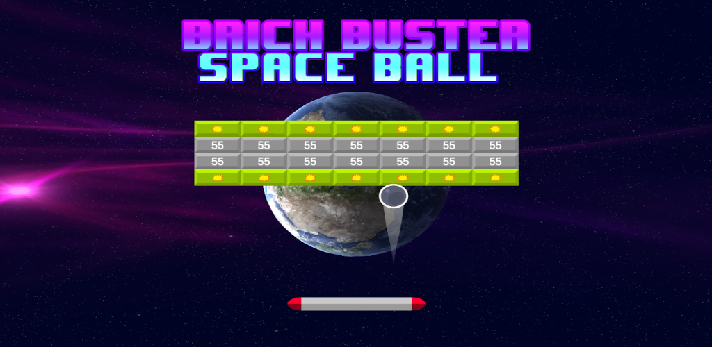 Boule spatiale Brick Buster version mobile Android iOS télécharger